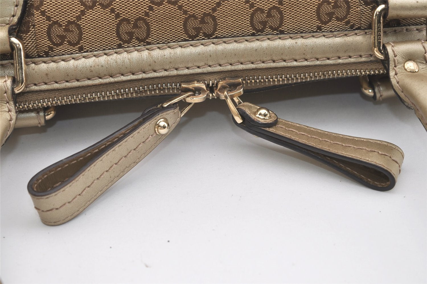 Authentic GUCCI Sukey 2Way Tote Bag GG Canvas Leather 285730 Brown 3779J