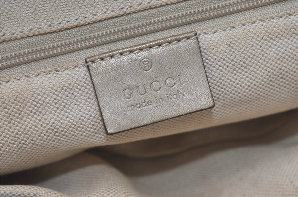 Authentic GUCCI Sukey 2Way Tote Bag GG Canvas Leather 285730 Brown 3779J