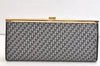 Authentic Christian Dior Trotter Clutch Hand Bag Canvas Leather Black 3779K