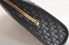 Authentic Christian Dior Trotter Clutch Hand Bag Canvas Leather Black 3779K