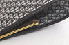 Authentic Christian Dior Trotter Clutch Hand Bag Canvas Leather Black 3779K