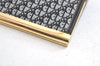 Authentic Christian Dior Trotter Clutch Hand Bag Canvas Leather Black 3779K