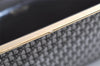 Authentic Christian Dior Trotter Clutch Hand Bag Canvas Leather Black 3779K