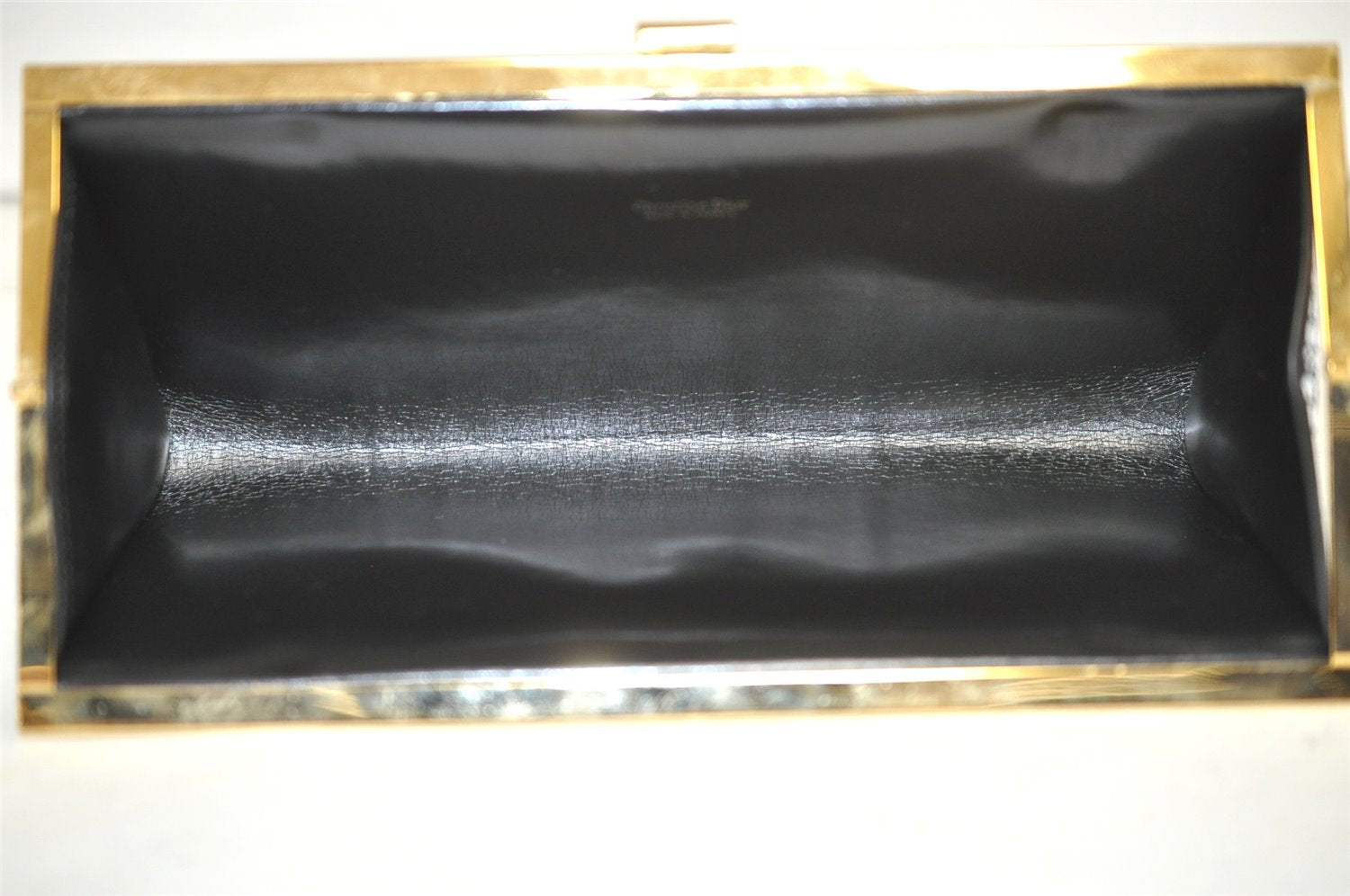 Authentic Christian Dior Trotter Clutch Hand Bag Canvas Leather Black 3779K