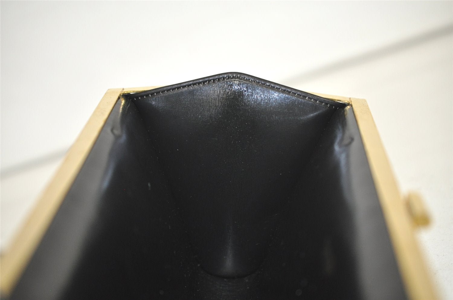 Authentic Christian Dior Trotter Clutch Hand Bag Canvas Leather Black 3779K