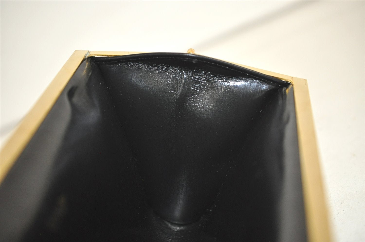 Authentic Christian Dior Trotter Clutch Hand Bag Canvas Leather Black 3779K