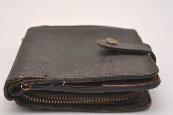 Authentic Louis Vuitton Monogram Compact Zip Bifold Wallet M61667 Junk 3780J