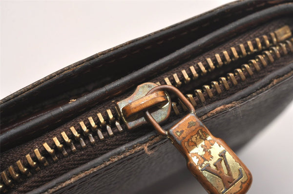 Authentic Louis Vuitton Monogram Compact Zip Bifold Wallet M61667 Junk 3780J