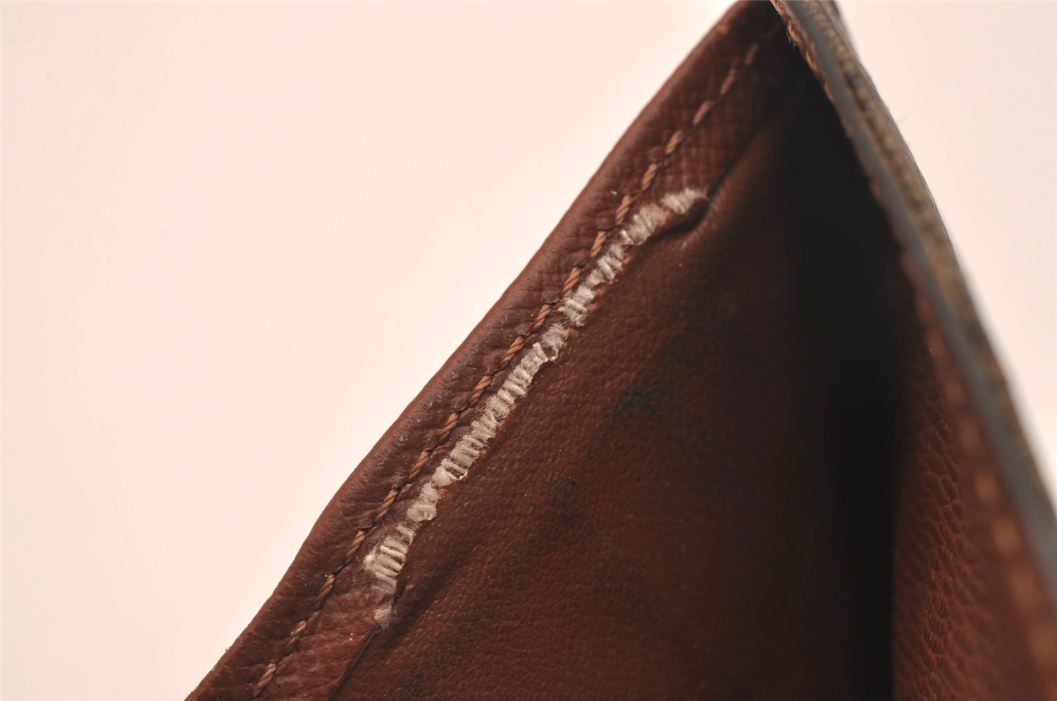 Authentic Louis Vuitton Monogram Compact Zip Bifold Wallet M61667 Junk 3780J