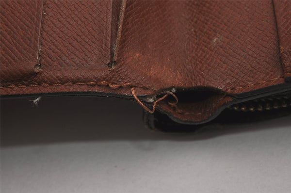 Authentic Louis Vuitton Monogram Compact Zip Bifold Wallet M61667 Junk 3780J
