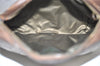 Authentic GUCCI Web Sherry Line Clutch Hand Bag Purse GG PVC Leather Brown 3781I