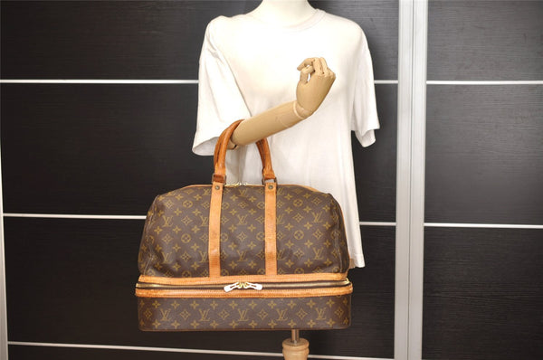 Authentic Louis Vuitton Monogram Sac Sport Travel Hand Bag M41444 LV 3782J