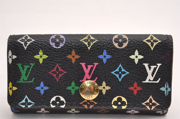 Louis Vuitton Monogram Multicolor Multicles 4 Key Case M93732 Black Pink 3783J