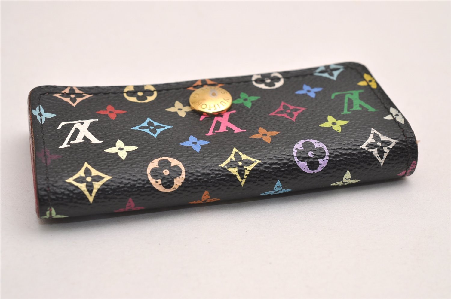 Louis Vuitton Monogram Multicolor Multicles 4 Key Case M93732 Black Pink 3783J