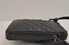 Authentic CHANEL Cambon Line Quilted CC Logo Calf Skin Shoulder Bag Black 3784J