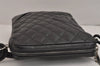 Authentic CHANEL Cambon Line Quilted CC Logo Calf Skin Shoulder Bag Black 3784J