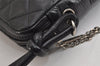 Authentic CHANEL Cambon Line Quilted CC Logo Calf Skin Shoulder Bag Black 3784J
