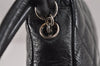 Authentic CHANEL Cambon Line Quilted CC Logo Calf Skin Shoulder Bag Black 3784J