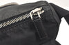 Authentic PRADA Nylon Tessuto Leather Shoulder Cross Body Bag Black 3784K