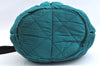 Authentic Christian Dior Ribbon Shoulder Bag Nylon Green 3785K