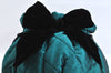 Authentic Christian Dior Ribbon Shoulder Bag Nylon Green 3785K
