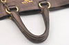 Authentic PRADA Vintage Leather Nappa 2Way Shoulder Tote Bag Brown 3786J
