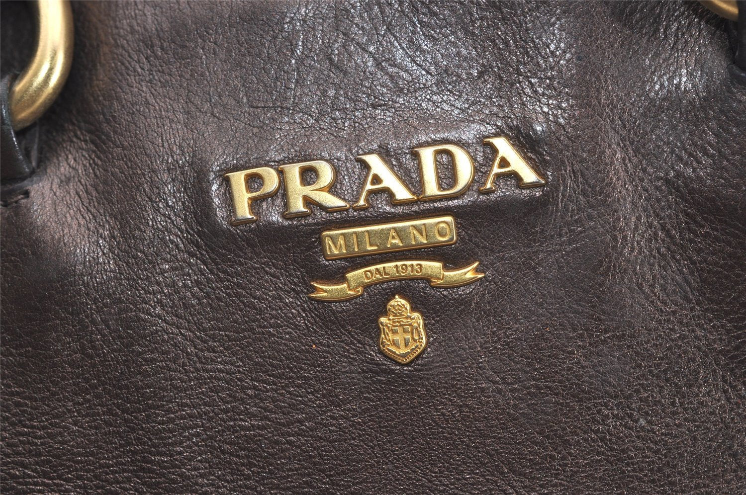 Authentic PRADA Vintage Leather Nappa 2Way Shoulder Tote Bag Brown 3786J
