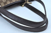 Authentic GUCCI Web Sherry Line Tote Bag GG Canvas Leather 137396 Brown 3787I