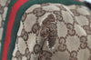 Authentic GUCCI Web Sherry Line Tote Bag GG Canvas Leather 137396 Brown 3787I