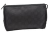 Authentic GUCCI Clutch Hand Bag Purse GG Nylon Leather 0141126 Black Junk 3787K