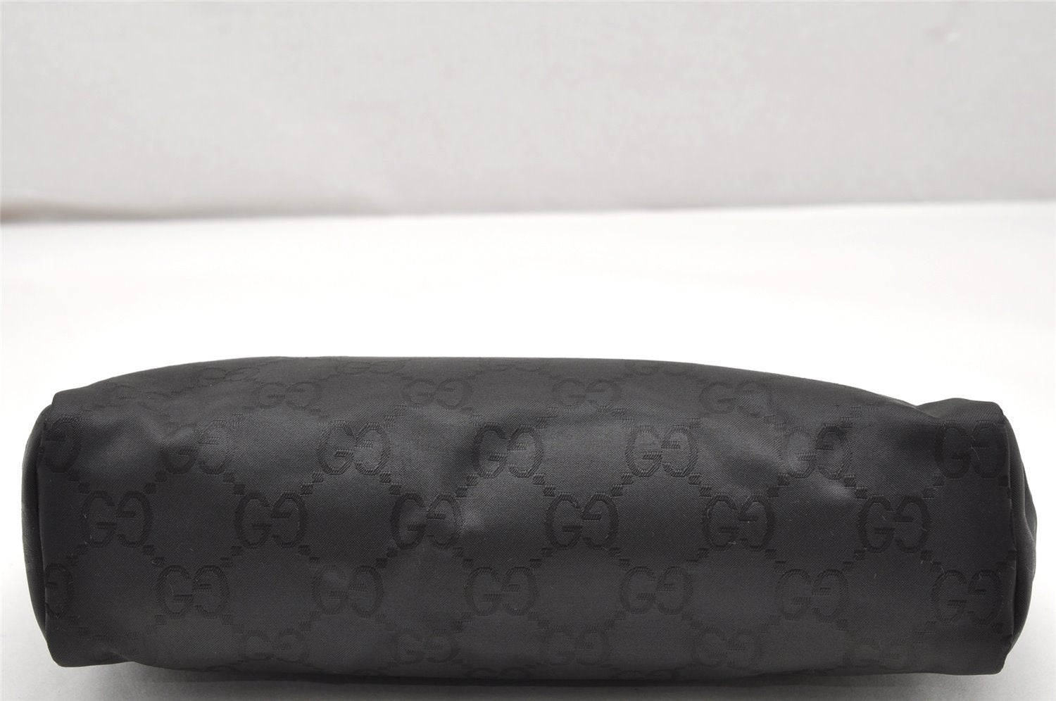 Authentic GUCCI Clutch Hand Bag Purse GG Nylon Leather 0141126 Black Junk 3787K