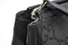 Authentic GUCCI Clutch Hand Bag Purse GG Nylon Leather 0141126 Black Junk 3787K