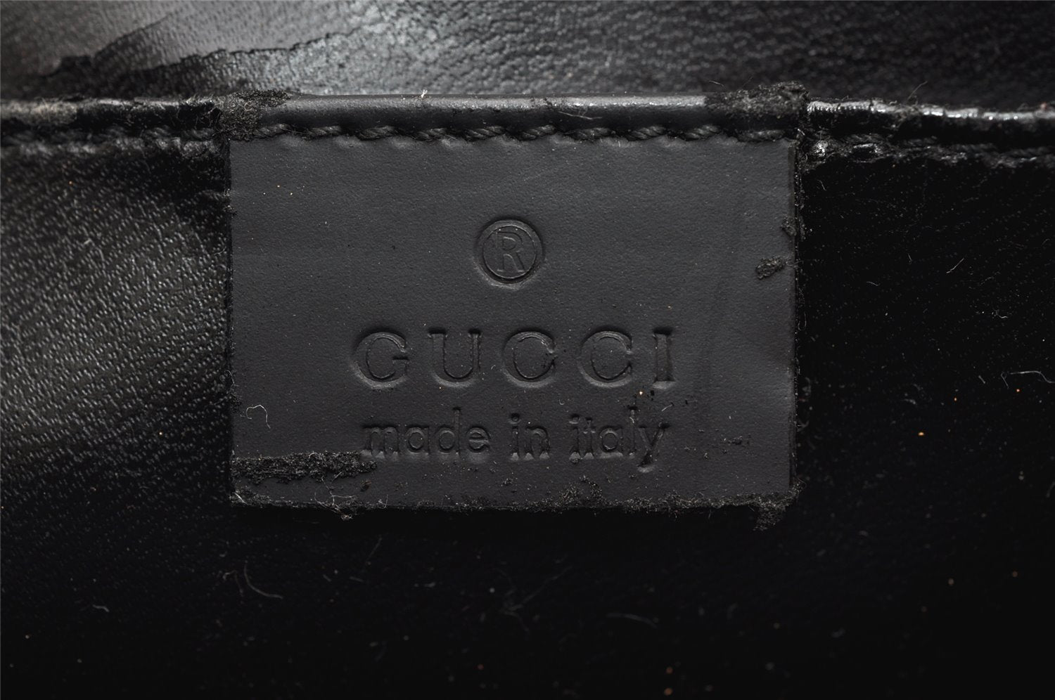Authentic GUCCI Clutch Hand Bag Purse GG Nylon Leather 0141126 Black Junk 3787K