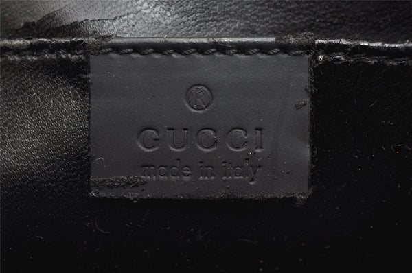 Authentic GUCCI Clutch Hand Bag Purse GG Nylon Leather 0141126 Black Junk 3787K