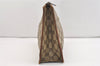 Authentic GUCCI Vintage Clutch Hand Bag Purse GG PVC Leather Brown 3788J
