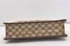 Authentic GUCCI Vintage Clutch Hand Bag Purse GG PVC Leather Brown 3788J