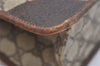 Authentic GUCCI Vintage Clutch Hand Bag Purse GG PVC Leather Brown 3788J