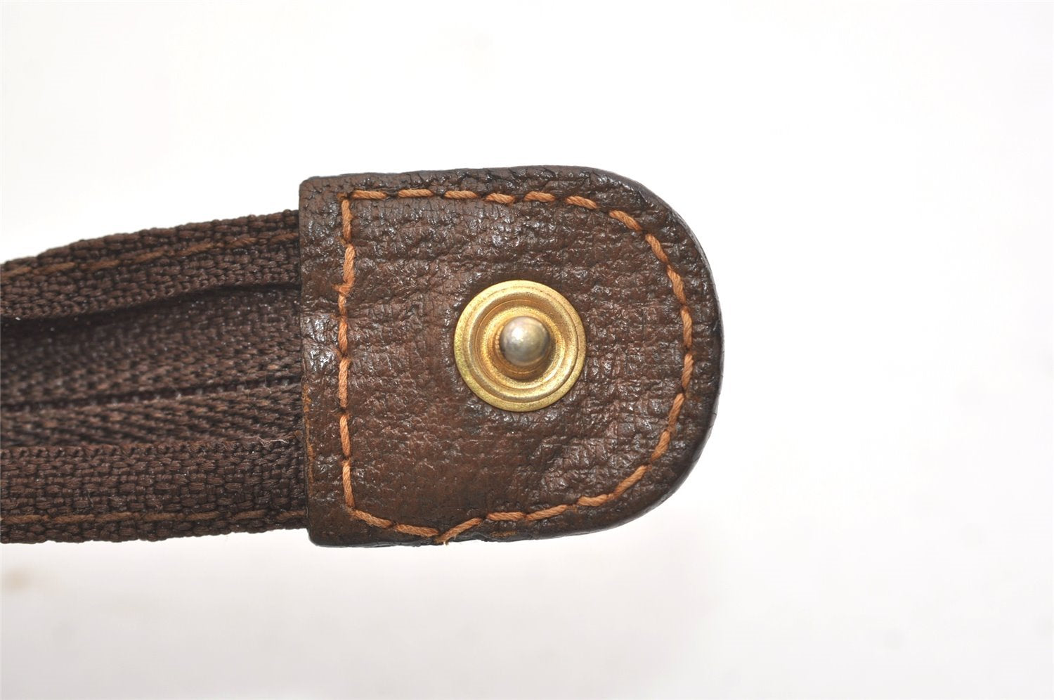 Authentic GUCCI Vintage Clutch Hand Bag Purse GG PVC Leather Brown 3788J