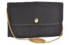Authentic Christian Dior Trotter Shoulder Bag Purse Canvas Leather Black 3788K
