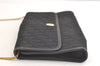 Authentic Christian Dior Trotter Shoulder Bag Purse Canvas Leather Black 3788K
