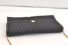 Authentic Christian Dior Trotter Shoulder Bag Purse Canvas Leather Black 3788K
