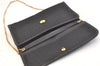 Authentic Christian Dior Trotter Shoulder Bag Purse Canvas Leather Black 3788K
