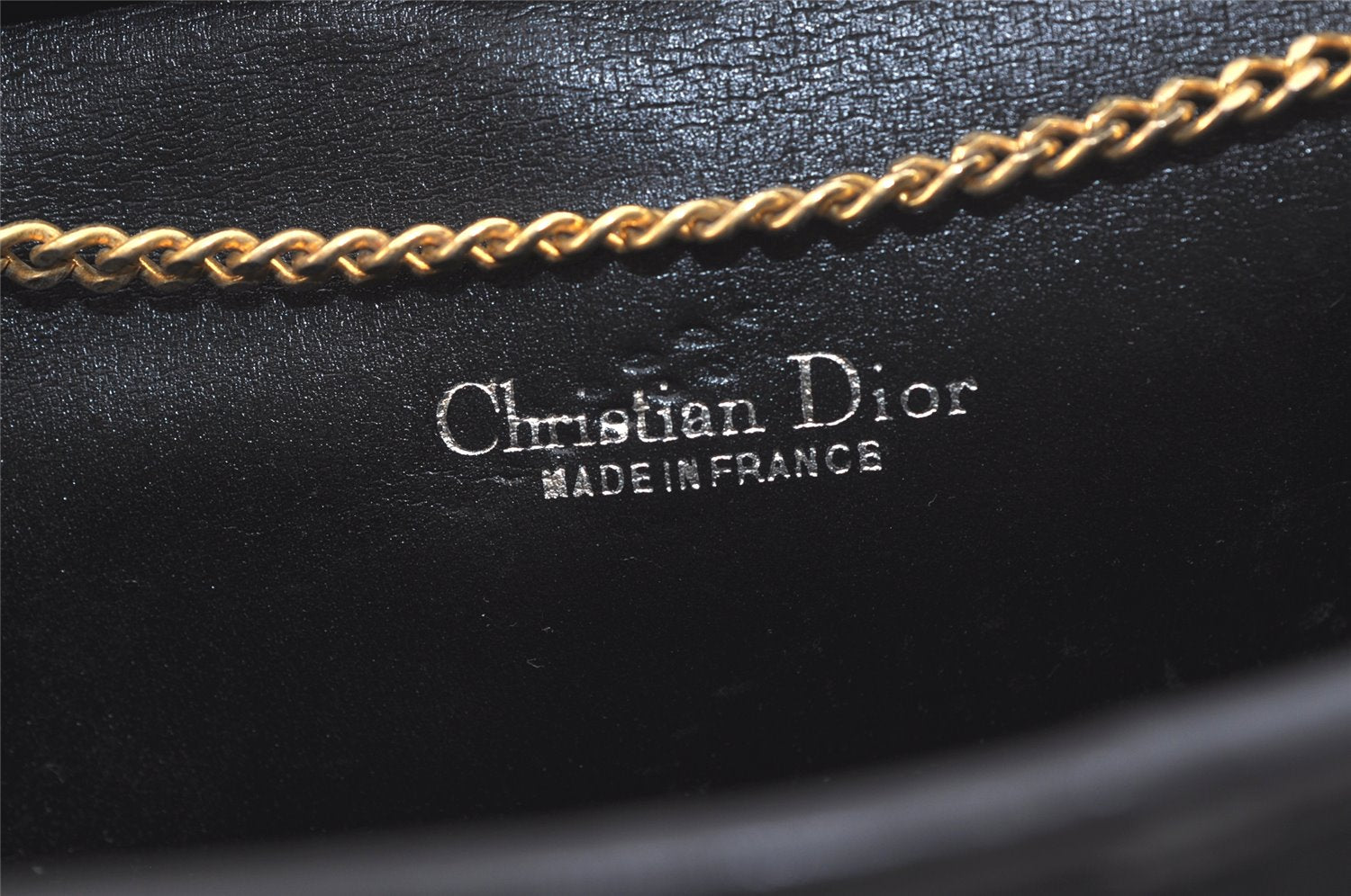 Authentic Christian Dior Trotter Shoulder Bag Purse Canvas Leather Black 3788K
