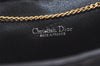 Authentic Christian Dior Trotter Shoulder Bag Purse Canvas Leather Black 3788K