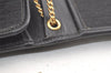 Authentic Christian Dior Trotter Shoulder Bag Purse Canvas Leather Black 3788K