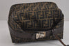 Authentic FENDI Vintage Zucca Hand Bag Purse Canvas Leather Brown Junk 3789J