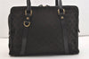 Authentic GUCCI Abbey Shoulder Hand Bag GG Canvas Leather 130940 Black 3790J