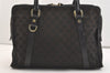 Authentic GUCCI Abbey Shoulder Hand Bag GG Canvas Leather 130940 Black 3790J