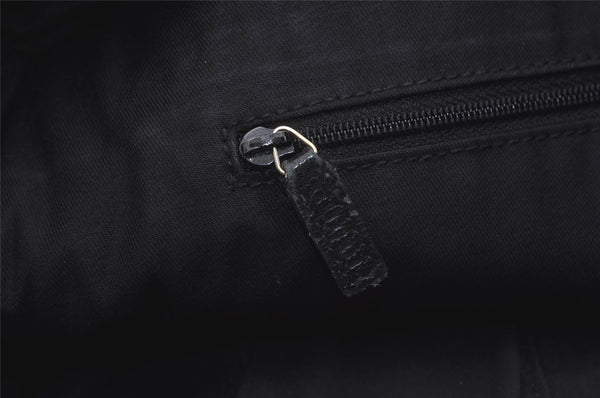 Authentic GUCCI Abbey Shoulder Hand Bag GG Canvas Leather 130940 Black 3790J