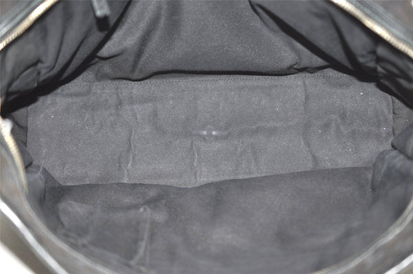 Authentic GUCCI Abbey Shoulder Hand Bag GG Canvas Leather 130940 Black 3790J